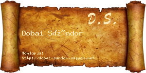 Dobai Sándor névjegykártya
