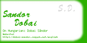 sandor dobai business card