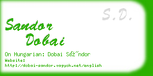 sandor dobai business card